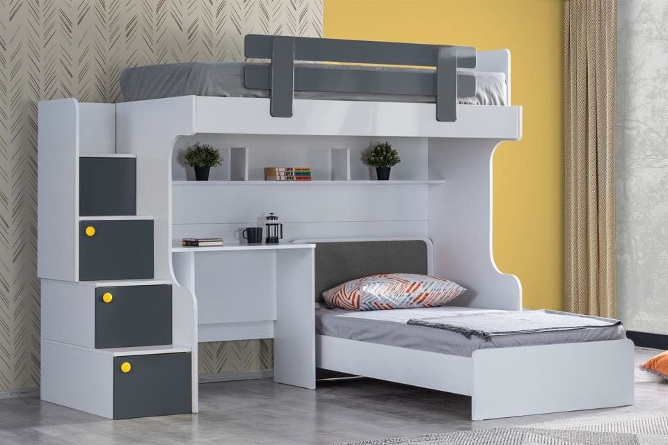 Metris Ranza Karyola Masa 3 Kapaklı Dolap Takım