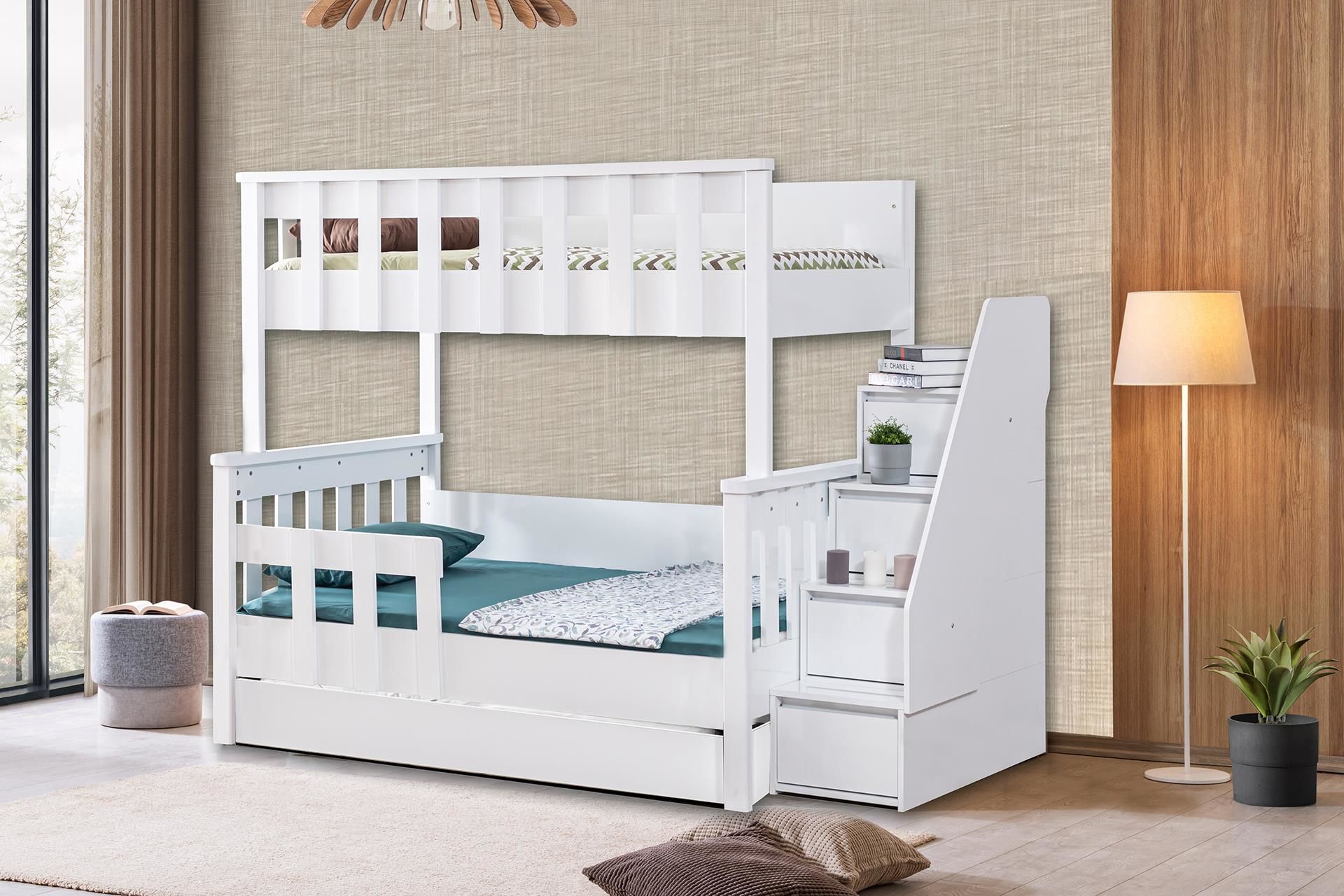 Diva MDF Profil Ayrılabilir Yavrulu Ranza Beyaz