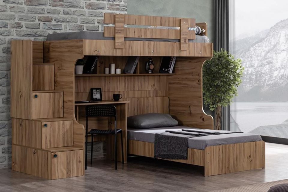 Viva Ranza Karyola Masa 3 Kapaklı Dolap