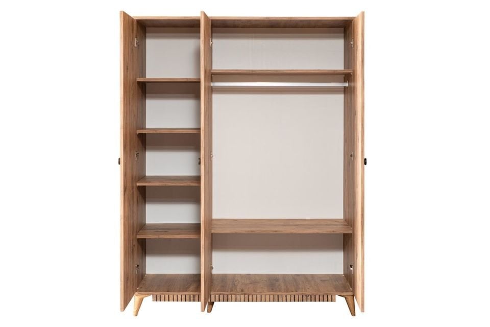 Natural Ranza Karyola Masa 3 Kapaklı Dolap