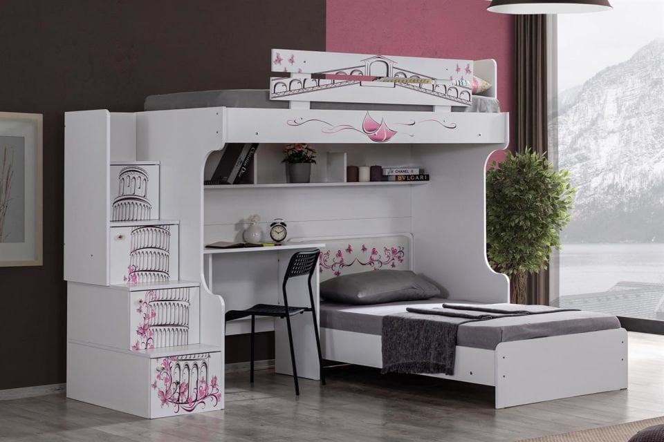 Pisa Ranza Karyola Masa 3 Kapaklı Dolap