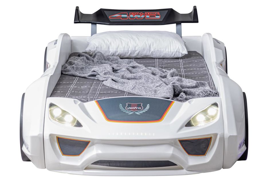 Vento Cooper Rüzgarlıklı Arabalı Yatak Full Ledli Beyaz