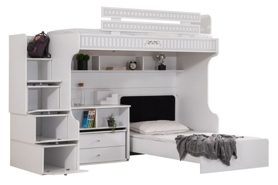 Londra Ranza Karyola Masa 3 Kapaklı Dolap