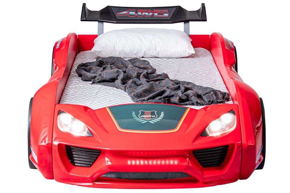 Vento Cooper Rüzgarlıklı Arabalı Yatak Full Ledli Kırmızı
