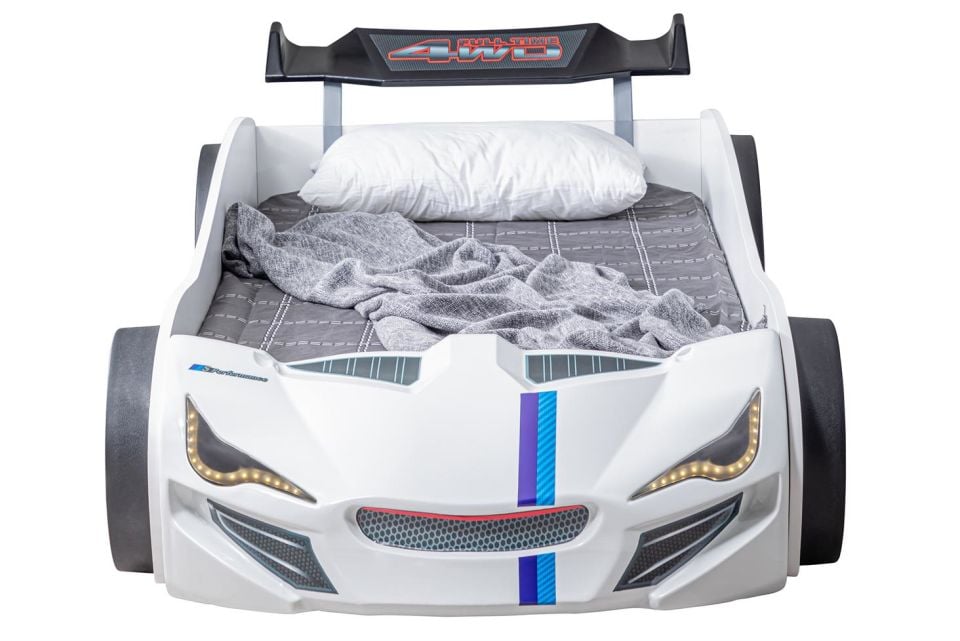 Merso Rüzgarlıklı Arabalı Yatak - Beyaz