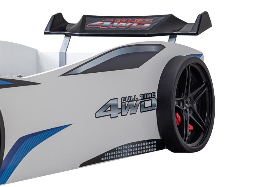 Merso Rüzgarlıklı Arabalı Yatak - Beyaz