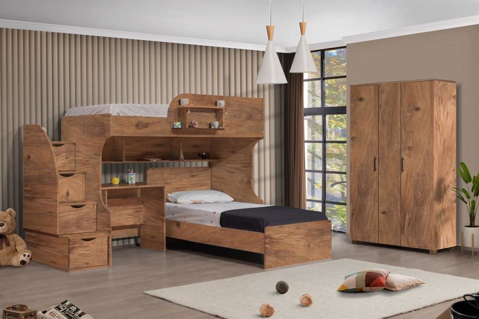 Aura Ranza Karyola Masa 3 Kapaklı Dolap