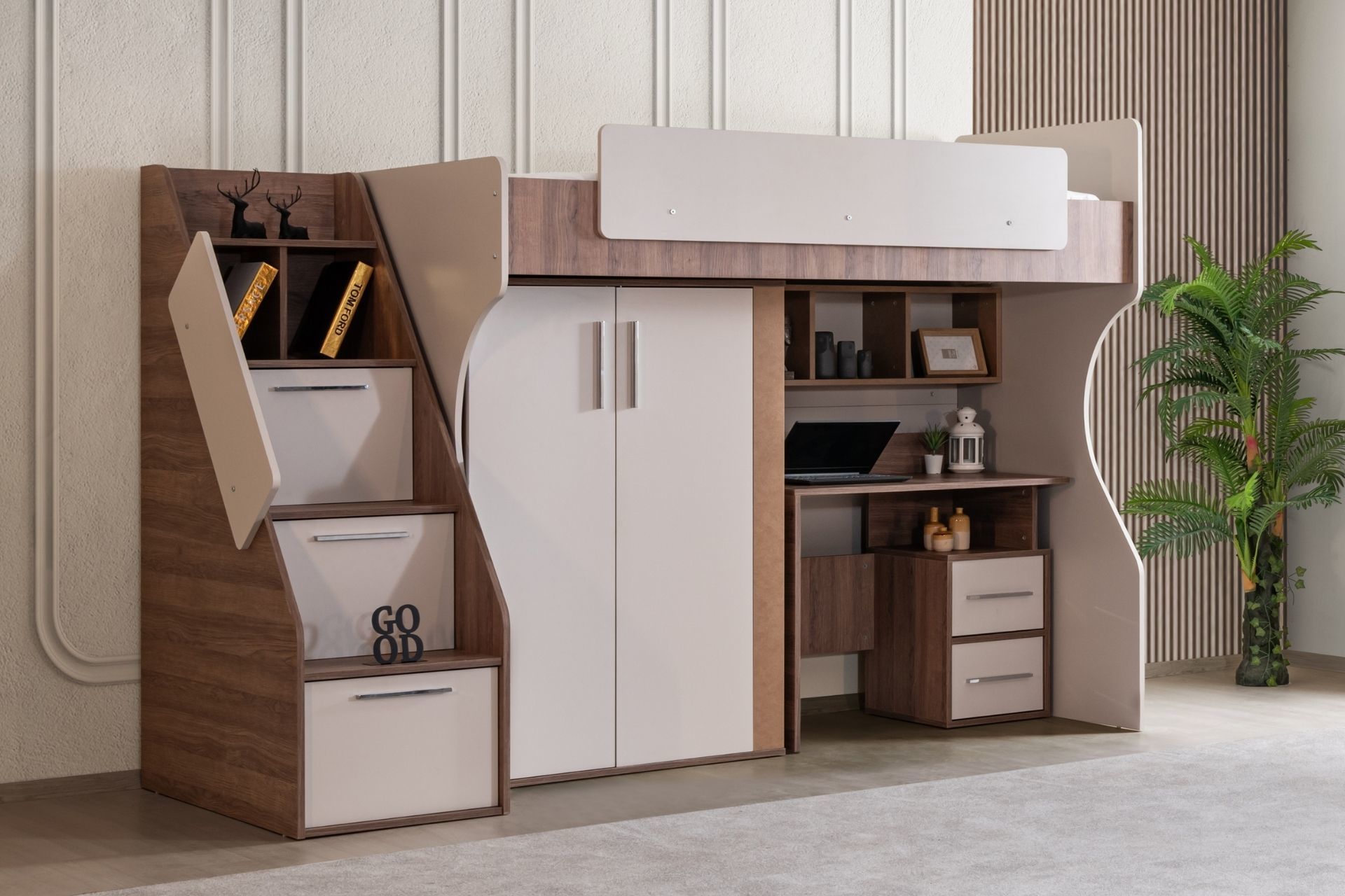 Milano Ranza 2 Kapaklı Dolap Masa