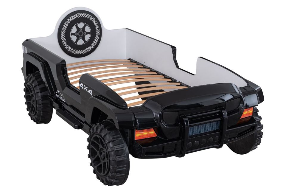 Jeep Superlux Ledli Arabalı Yatak siyah