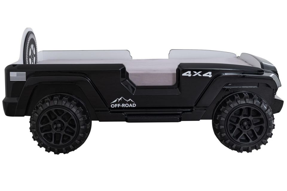 Jeep Superlux Ledli Arabalı Yatak siyah