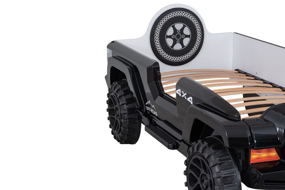 Jeep Superlux Ledli Arabalı Yatak siyah