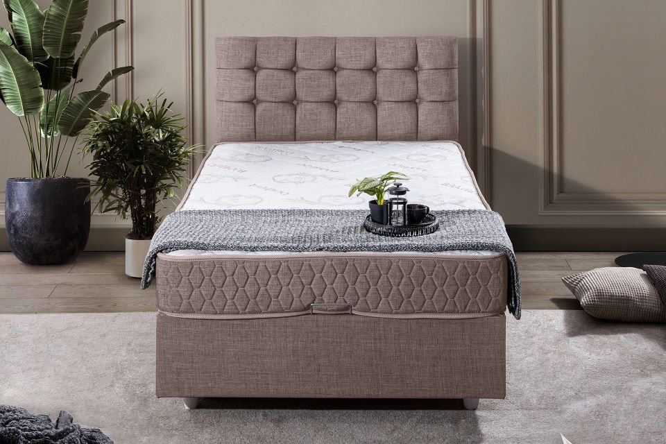 Venedik Baza Başlık Comfort Yatak Seti 120 x 200 - Kahve
