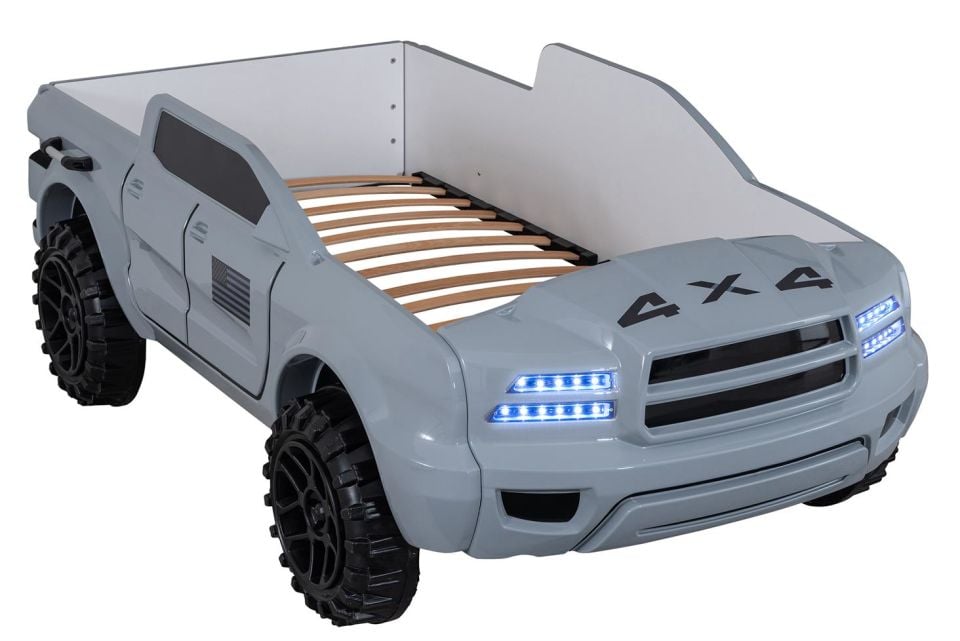 Pickup Ledli Arabalı Yatak Gri