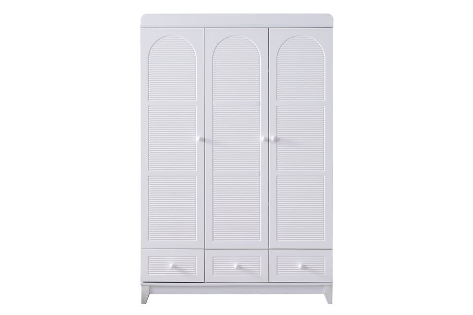 Perla 3 Kapaklı Dolap - Beyaz