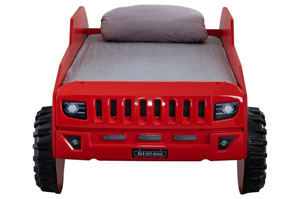 Jeep Arabalı Yatak Kırmızı