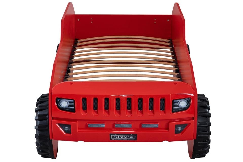 Jeep Arabalı Yatak Kırmızı