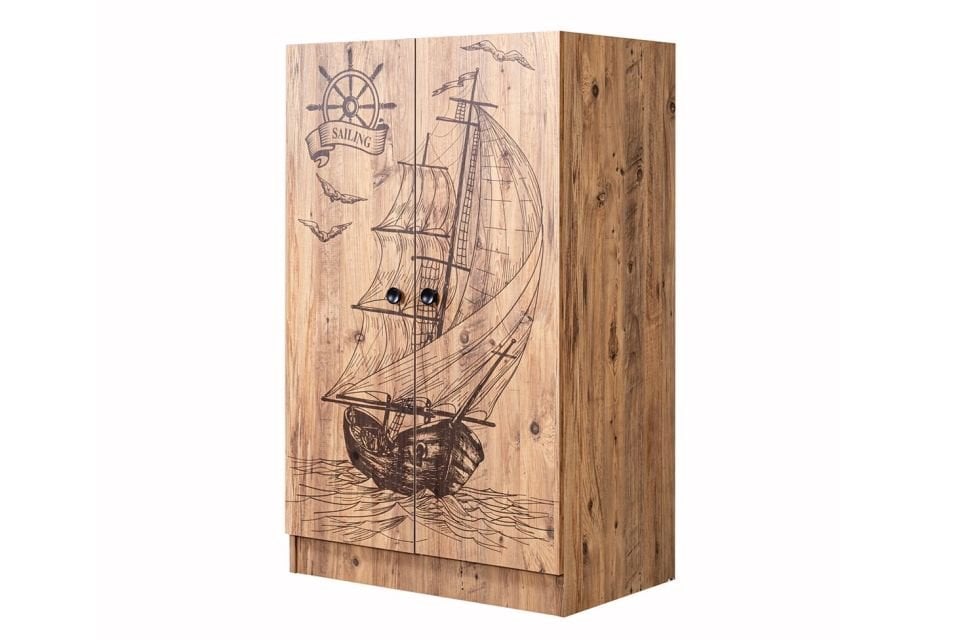 Kaptan Ranza Karyola 2 Kapaklı Dolap