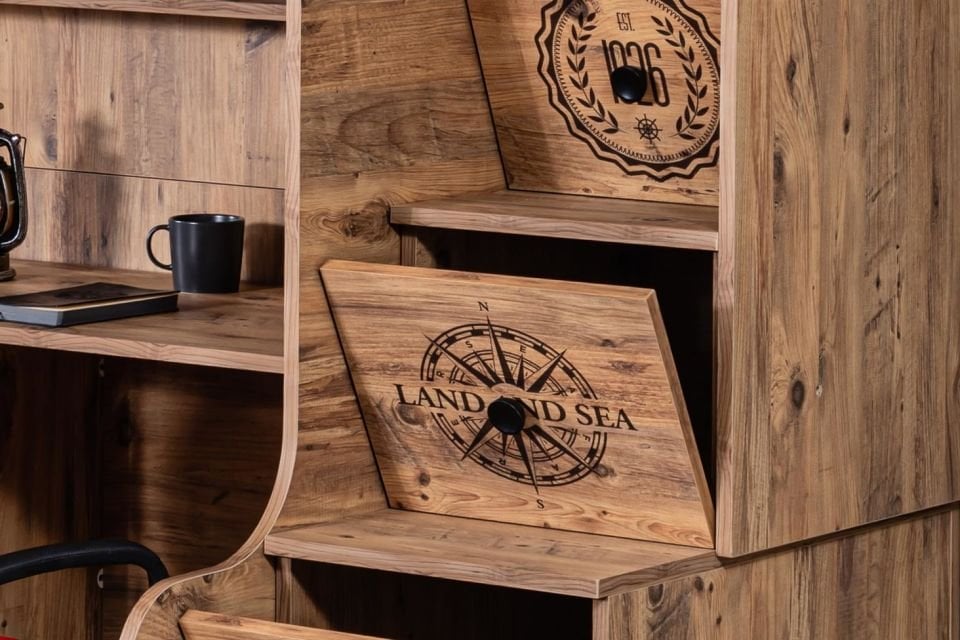 Kaptan Ranza Karyola 2 Kapaklı Dolap