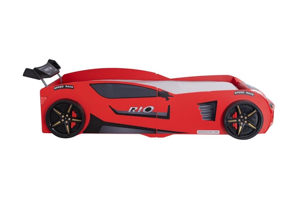 Rio Rüzgarlıklı Arabalı Yatak - Kırmızı