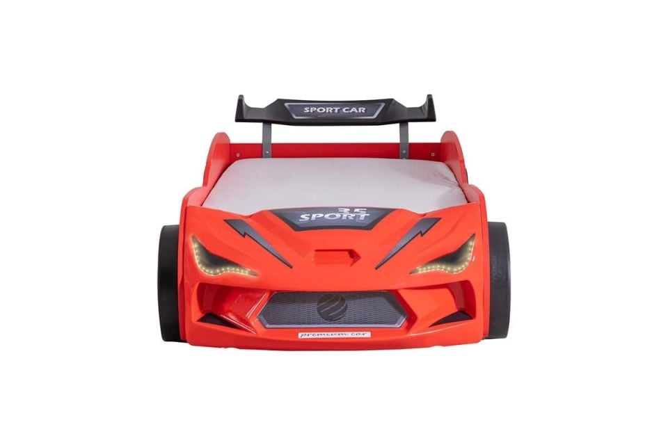 Rio Rüzgarlıklı Arabalı Yatak - Kırmızı