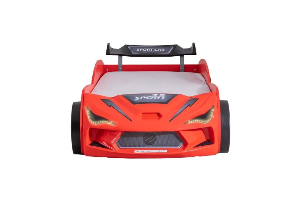 Rio Rüzgarlıklı Arabalı Yatak - Kırmızı