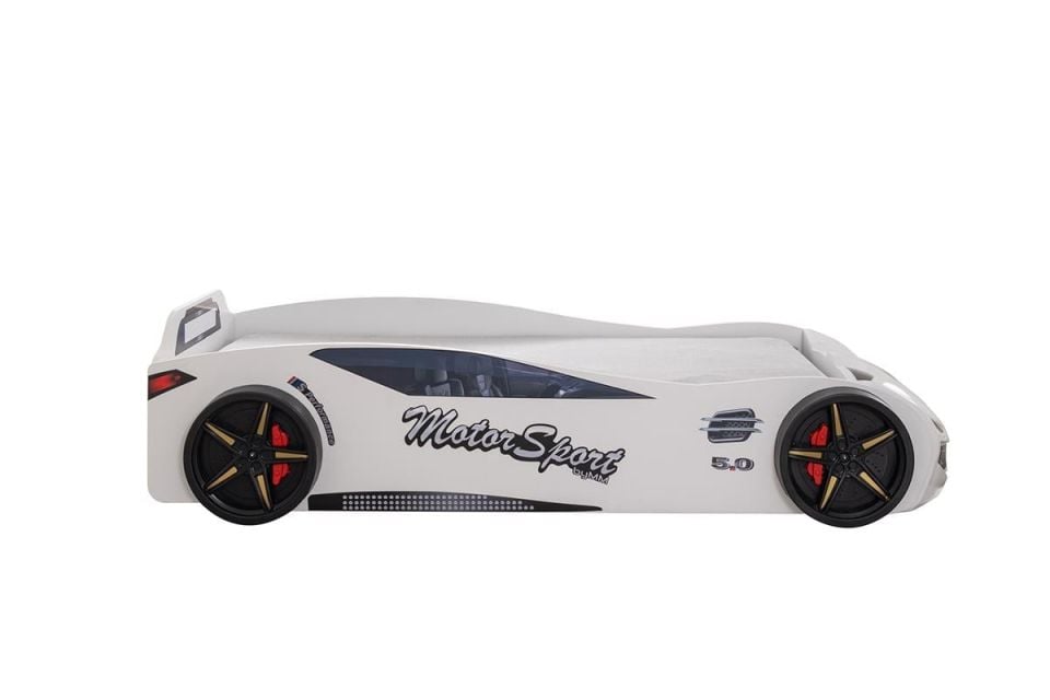 V-Sport Arabalı yatak Beyaz