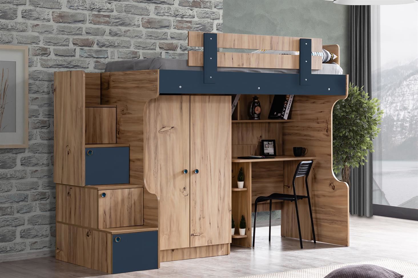 Riva Ranza 2 Kapaklı Dolap Masa