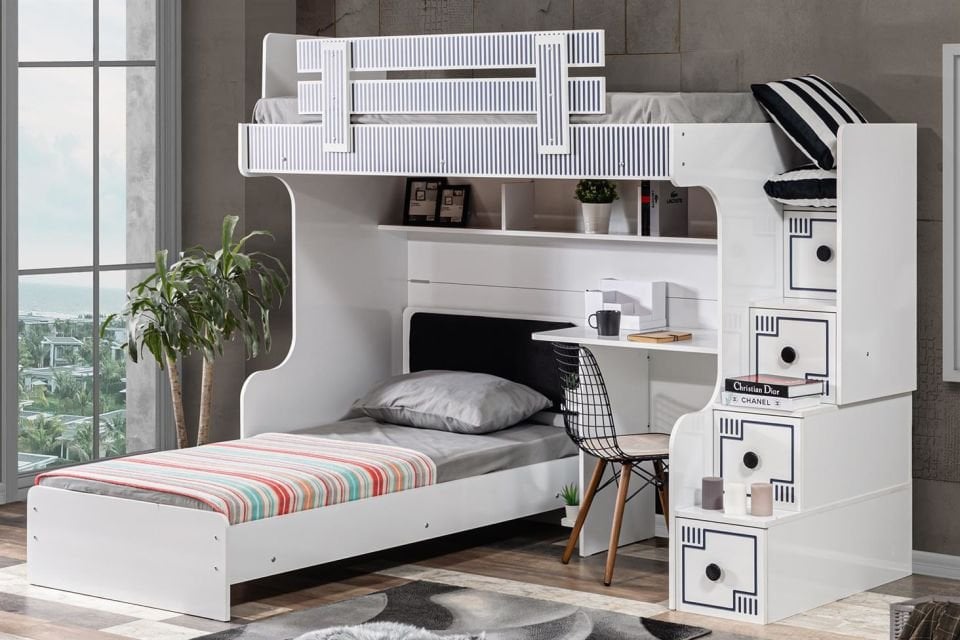 Çizgi Ranza Karyola Masa