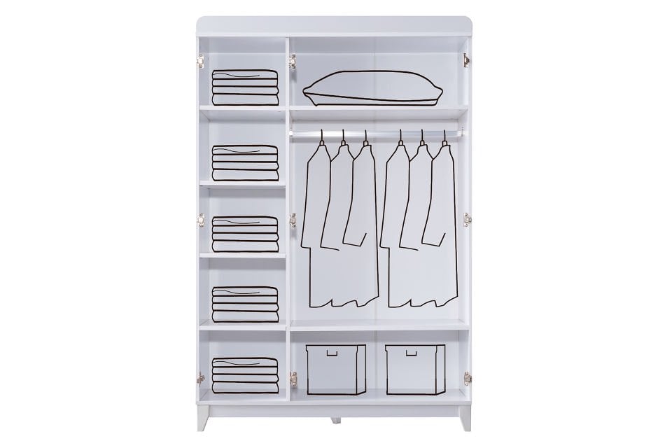 Berlin 3 Kapaklı Dolap - Beyaz