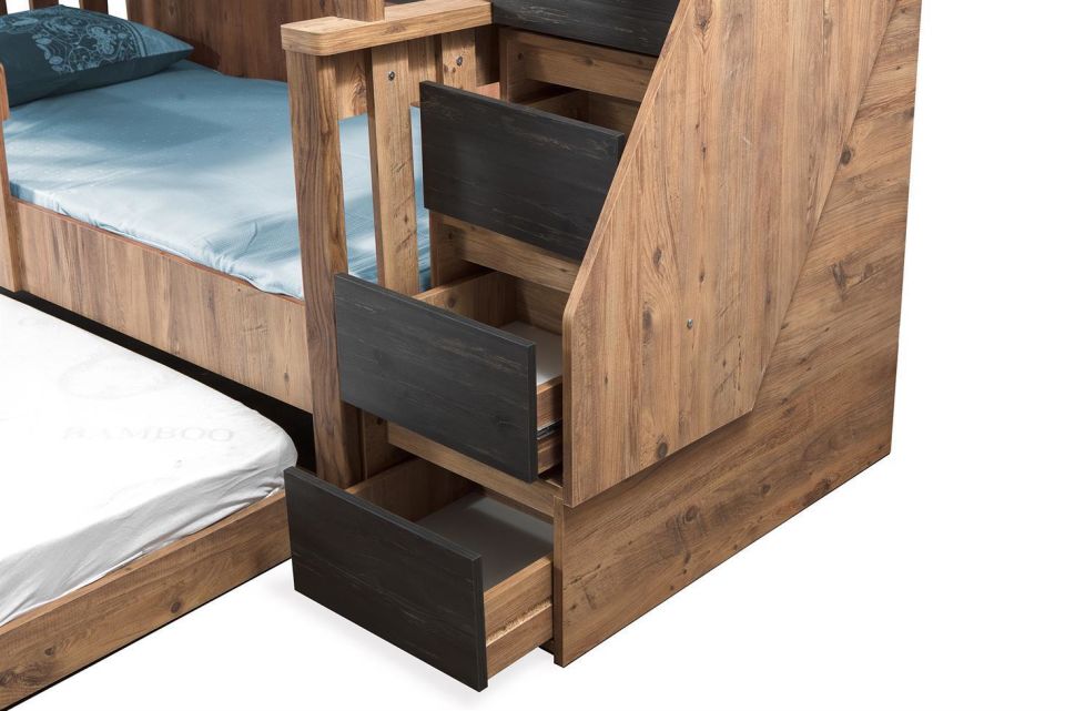 Diva MDF Profil Ayrılabilir Yavrulu Ranza Ceviz