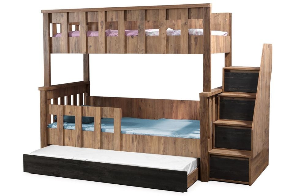 Diva MDF Profil Ayrılabilir Yavrulu Ranza Ceviz