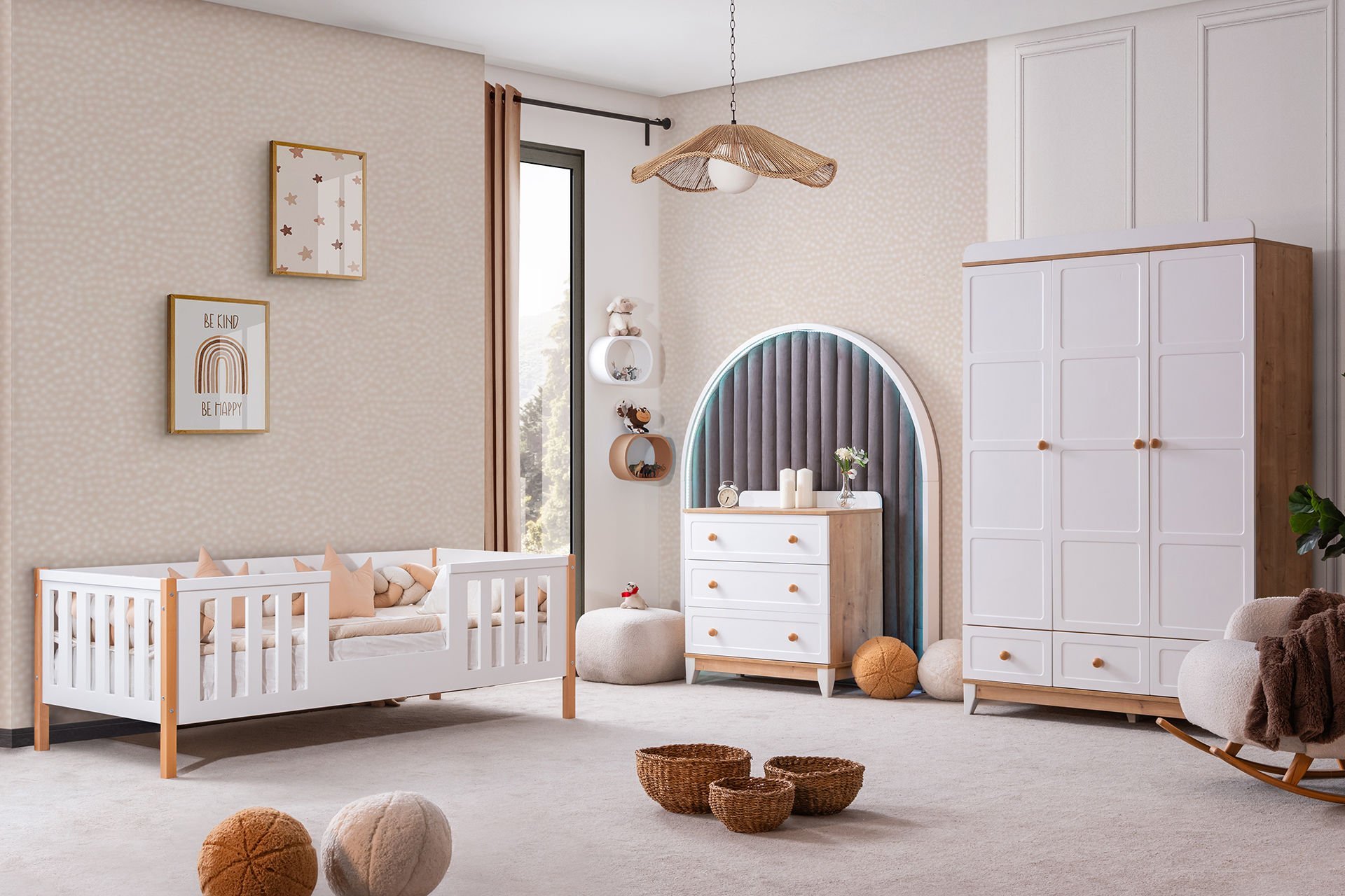 Berlin Çocuk Oda Takımı - Ceviz