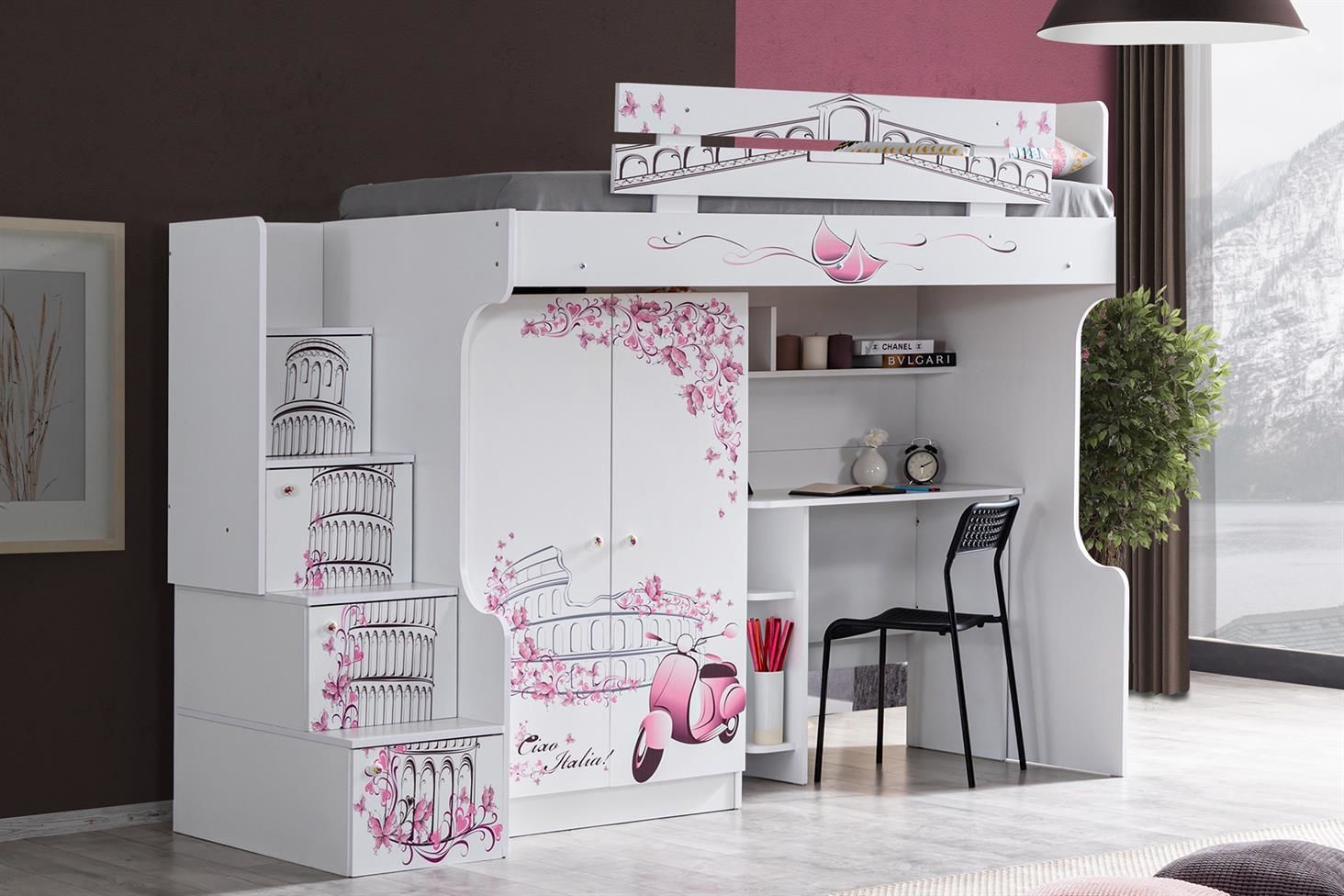 Pisa Ranza 2 Kapaklı Dolap Masa