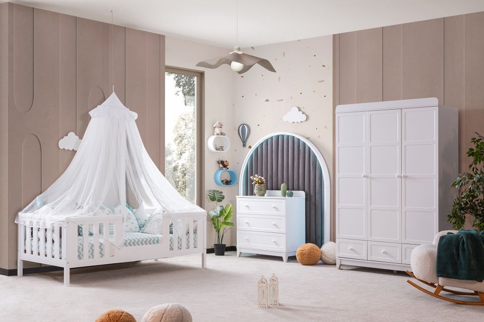 Berlin Çocuk Oda Takımı - Beyaz