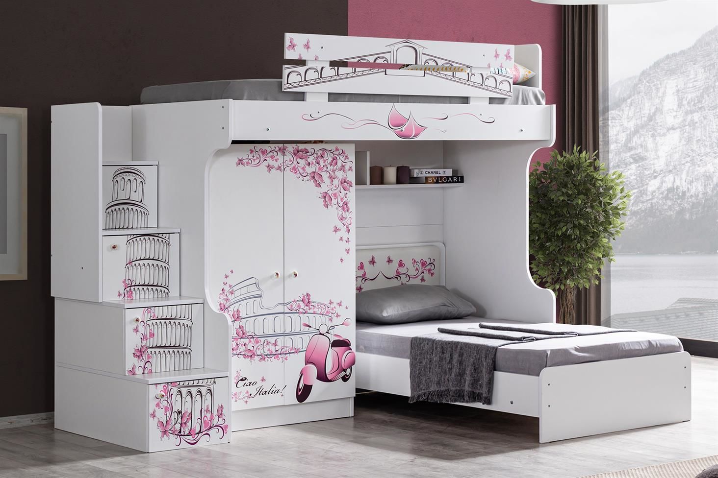 Pisa Ranza Karyola 2 Kapaklı Dolap