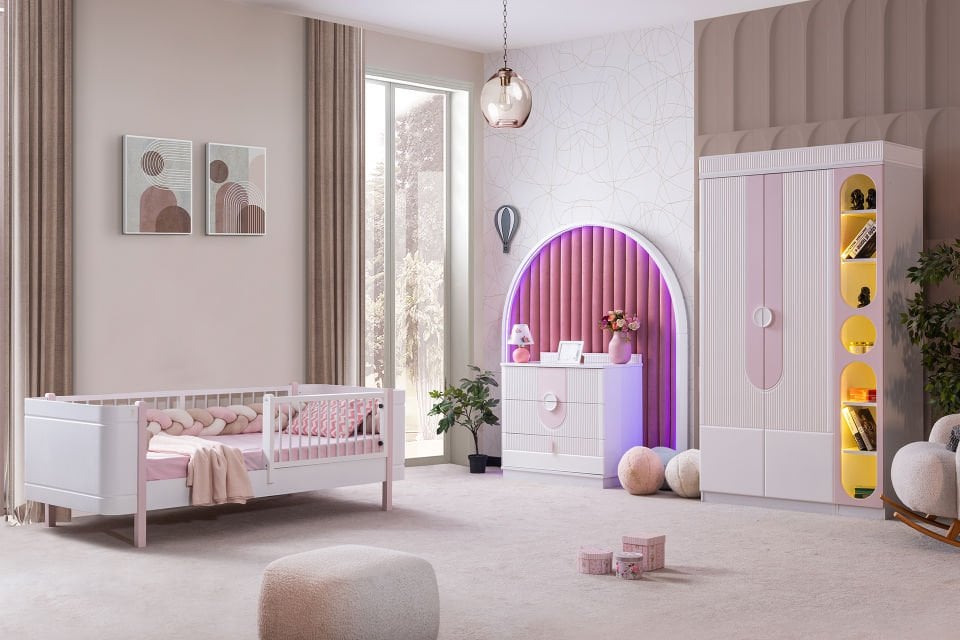 Lidya Çocuk Odası Takımı - Pembe