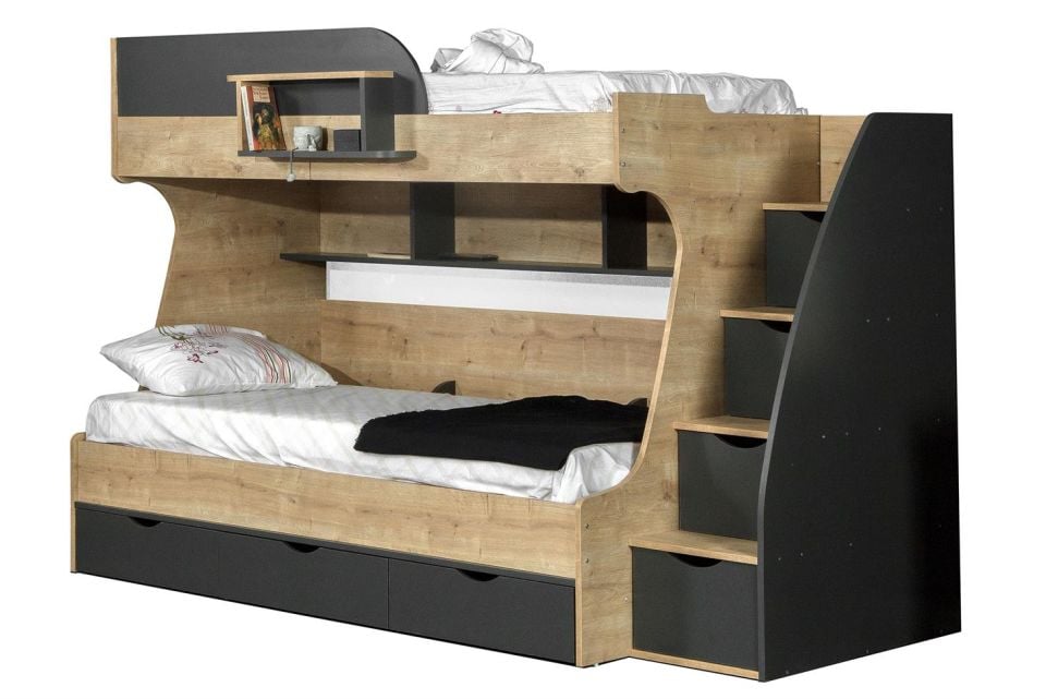 Truva Çekmeceli Merdivenli Ranza