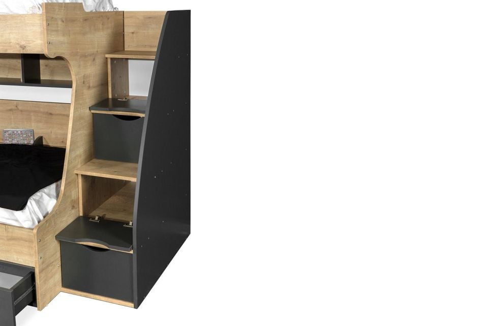 Truva Çekmeceli Merdivenli Ranza