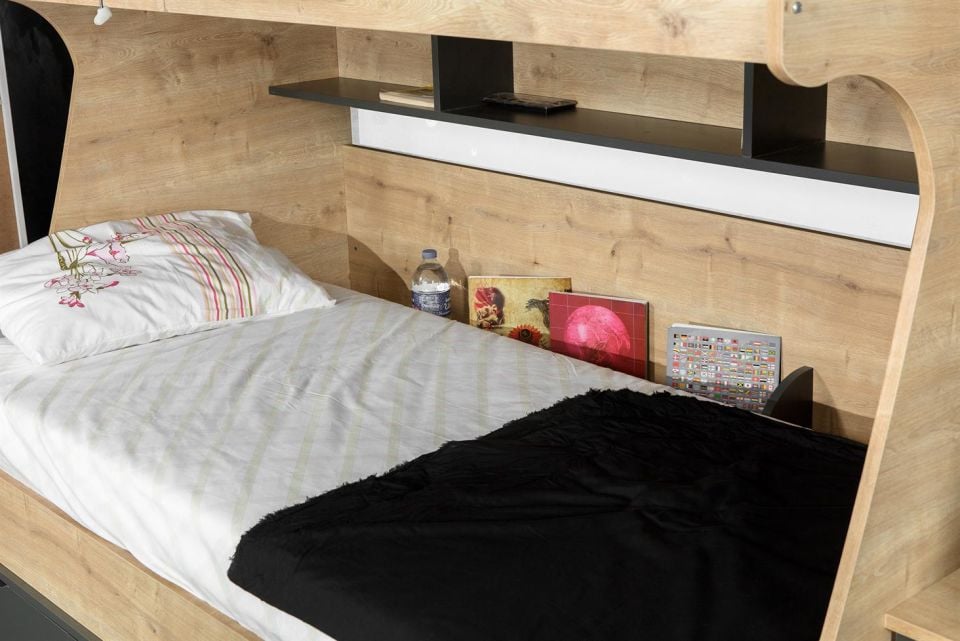 Truva Çekmeceli Merdivenli Ranza