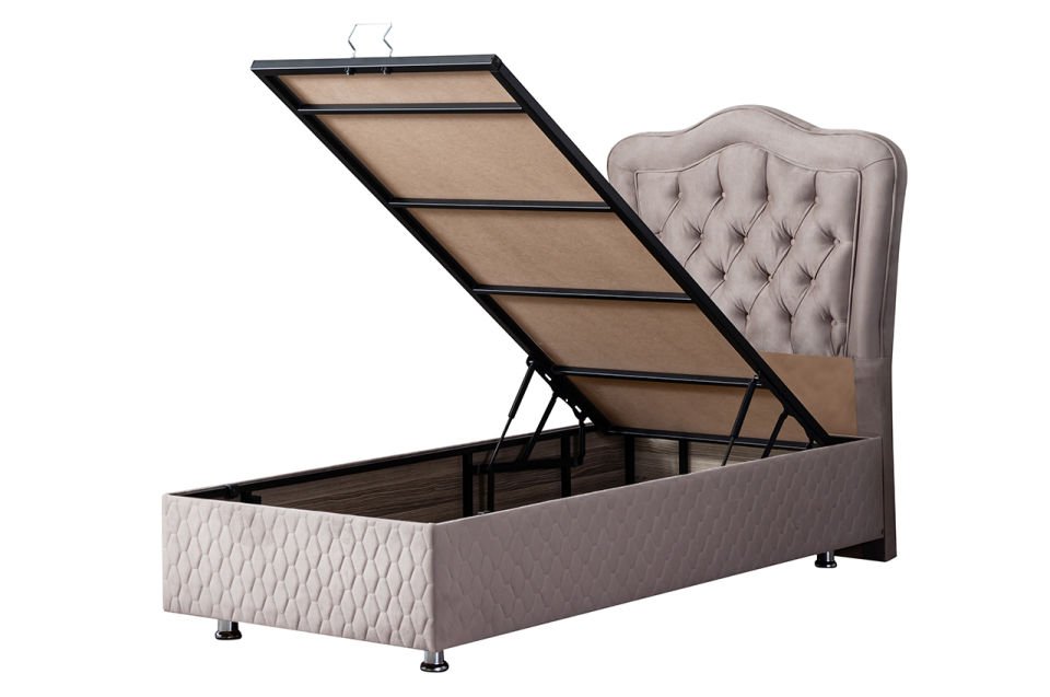 Camelli Baza Başlık Deluxe Yatak Seti 90 x 200 - Gri