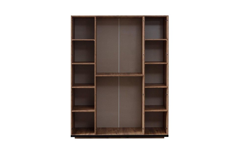 Hira 4 Kapaklı Aynalı Dolap - Ceviz