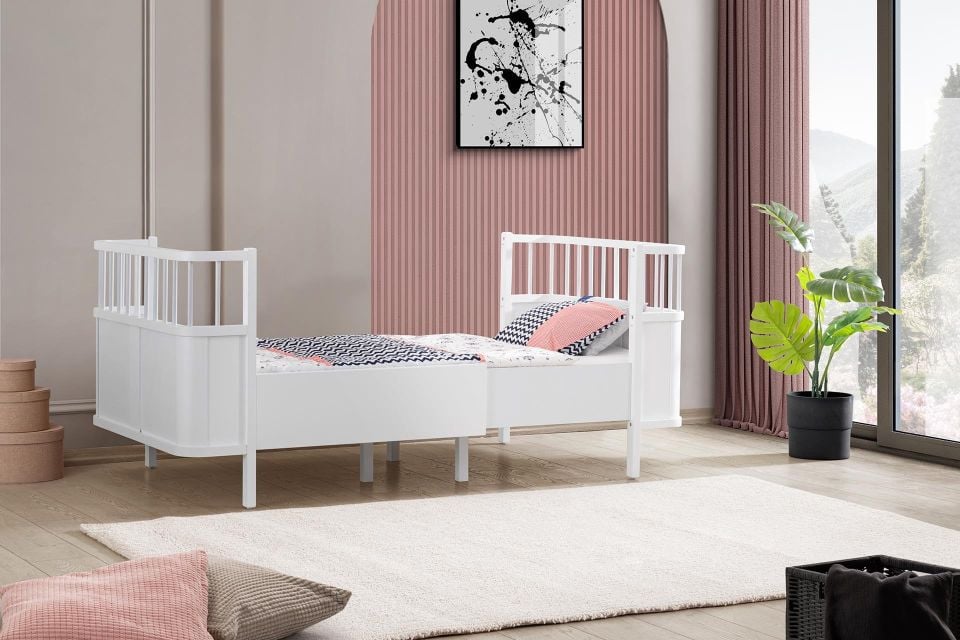 Siesta Büyüyen Beşik 90x130 / Siesta Karyola 90x190 - Beyaz