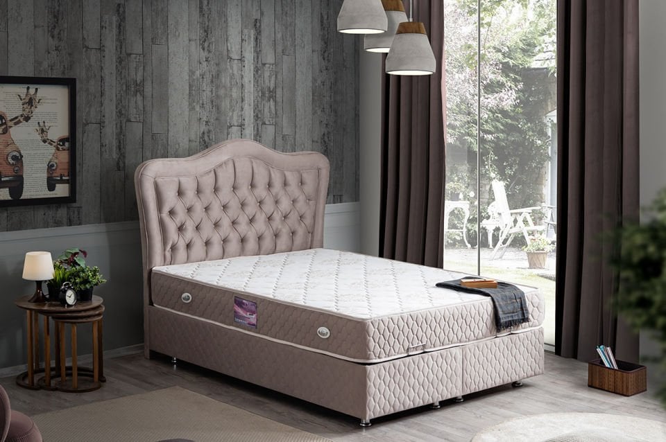 Camelli Baza Başlık Deluxe Yatak Seti 150 x 200 - Gri