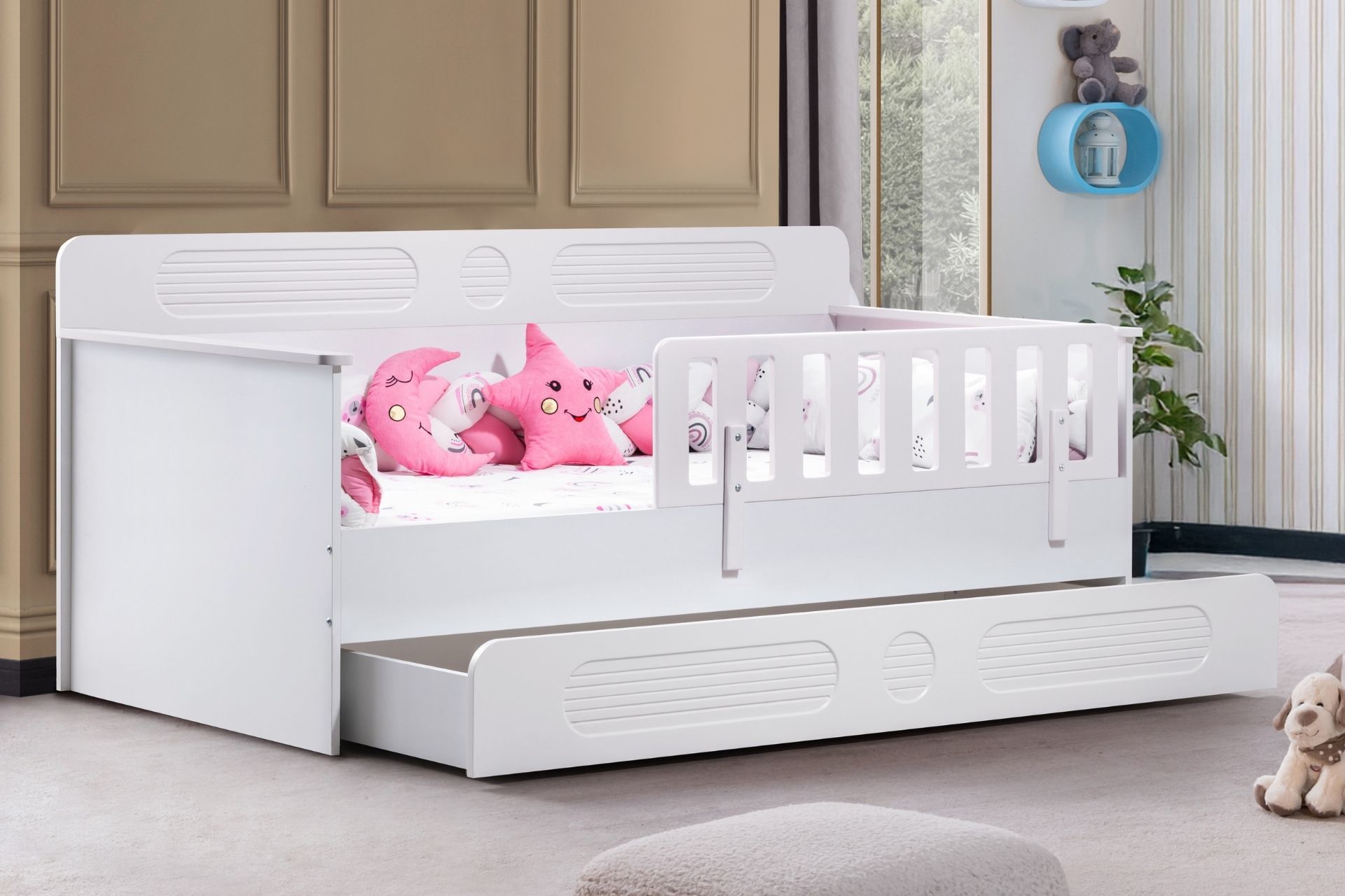 Flora Yavrulu Montessori Karyola - Beyaz