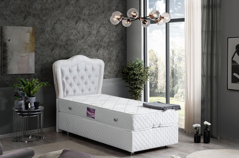 Camelli Baza Başlık Deluxe Yatak Seti 120 x 200 - Beyaz