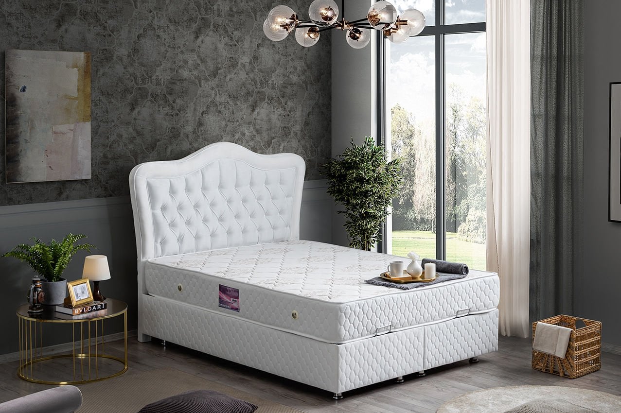Camelli Baza Başlık Deluxe Yatak Seti 140 x 190 - Beyaz