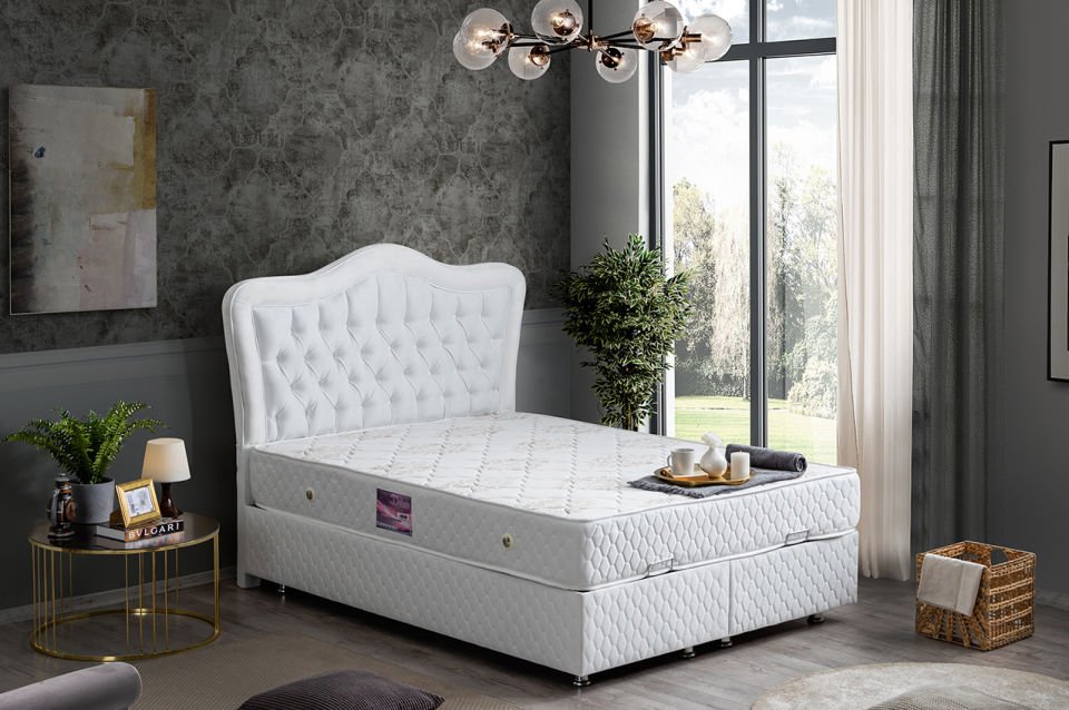 Camelli Baza Başlık Deluxe Yatak Seti 160 x 200 - Beyaz