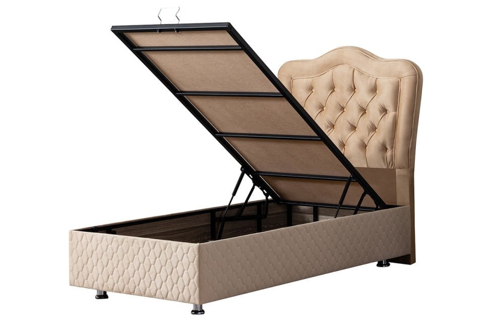 Camelli Baza Başlık Deluxe Yatak Seti 90 x 200 - Bej