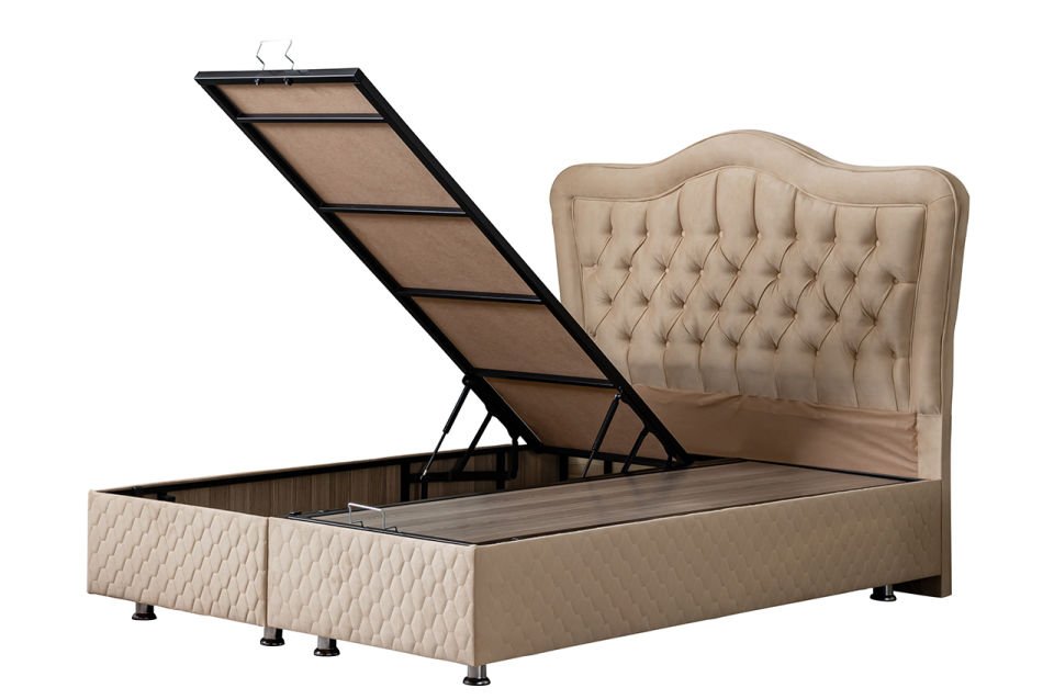Camelli Baza Başlık Deluxe Yatak Seti 150 x 200 - Bej