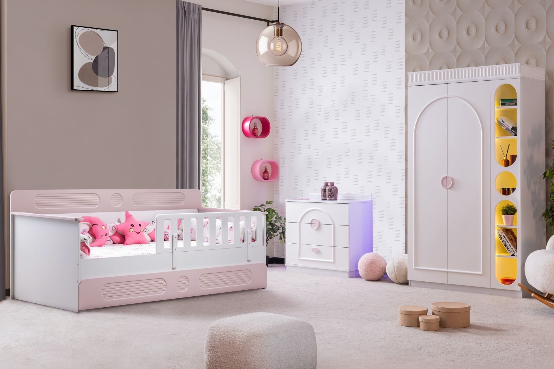 Flora Çocuk Odası Takımı - Pembe